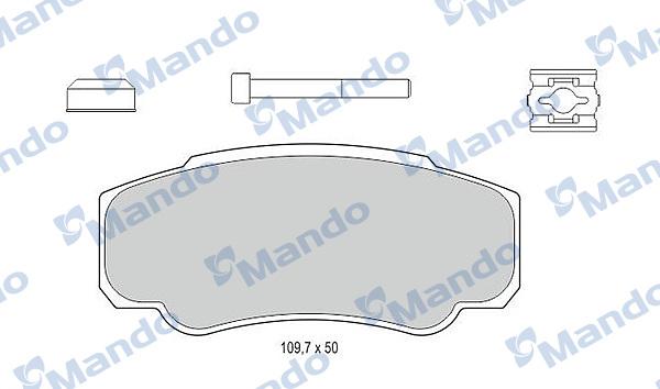 Mando MBF015030 - Тормозные колодки, дисковые, комплект www.autospares.lv