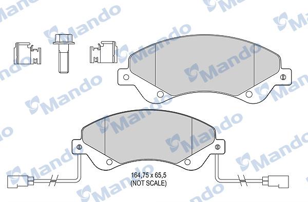 Mando MBF015033 - Bremžu uzliku kompl., Disku bremzes www.autospares.lv