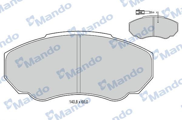 Mando MBF015029 - Bremžu uzliku kompl., Disku bremzes www.autospares.lv