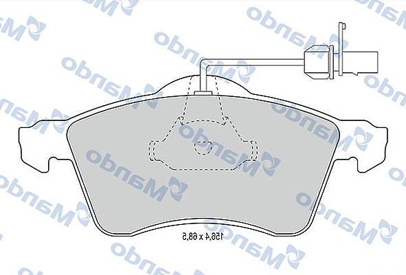 Mando MBF015022 - Brake Pad Set, disc brake www.autospares.lv