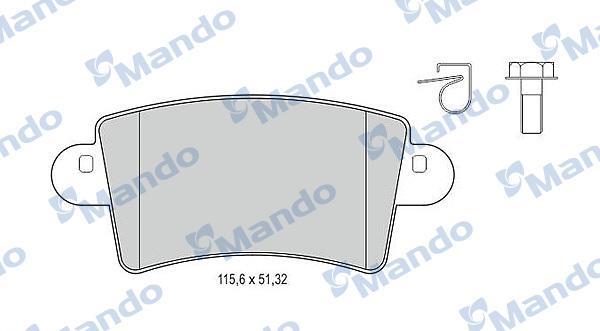 Mando MBF015027 - Bremžu uzliku kompl., Disku bremzes www.autospares.lv