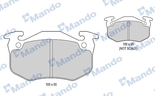 Mando MBF015079 - Bremžu uzliku kompl., Disku bremzes www.autospares.lv