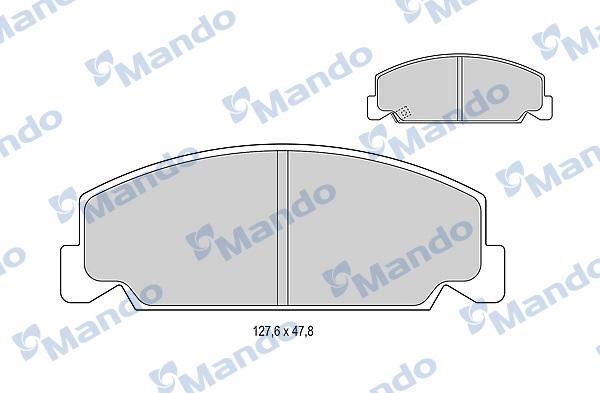 Mando MBF015077 - Brake Pad Set, disc brake www.autospares.lv