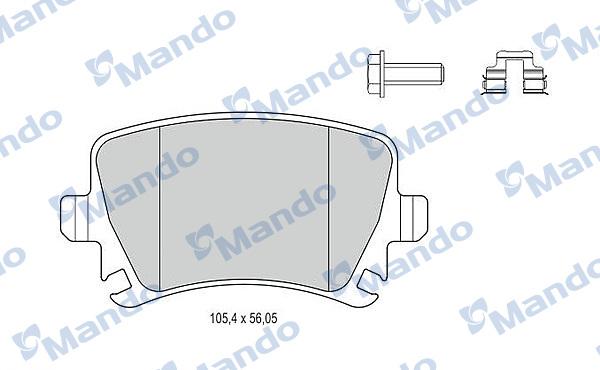 Mando MBF015194 - Bremžu uzliku kompl., Disku bremzes autospares.lv