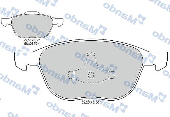 Mando MBF015199 - Bremžu uzliku kompl., Disku bremzes autospares.lv