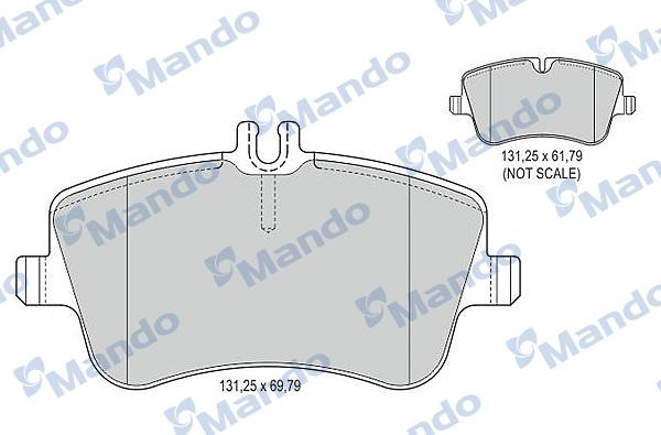 Mando MBF015149 - Bremžu uzliku kompl., Disku bremzes www.autospares.lv