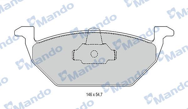 Mando MBF015144 - Тормозные колодки, дисковые, комплект www.autospares.lv