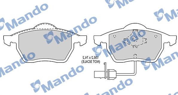 Mando MBF015143 - Bremžu uzliku kompl., Disku bremzes www.autospares.lv