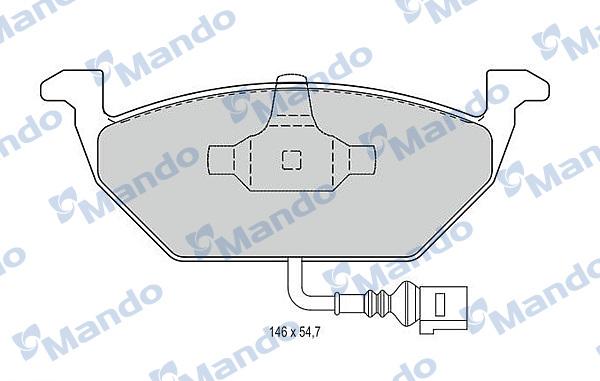 Mando MBF015147 - Bremžu uzliku kompl., Disku bremzes www.autospares.lv