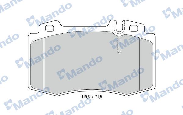 Mando MBF015154 - Bremžu uzliku kompl., Disku bremzes www.autospares.lv