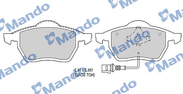 Mando MBF015158 - Bremžu uzliku kompl., Disku bremzes www.autospares.lv