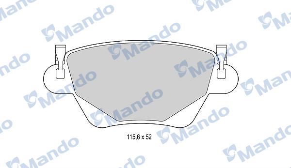 Mando MBF015152 - Тормозные колодки, дисковые, комплект www.autospares.lv