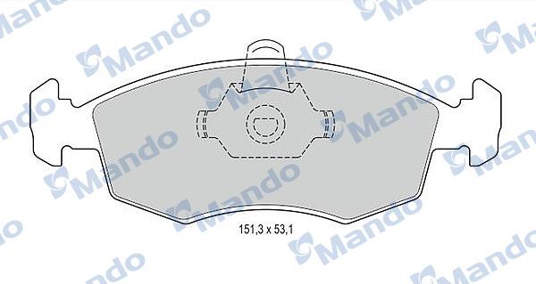 Mando MBF015166 - Bremžu uzliku kompl., Disku bremzes www.autospares.lv