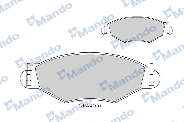 Mando MBF015163 - Bremžu uzliku kompl., Disku bremzes www.autospares.lv