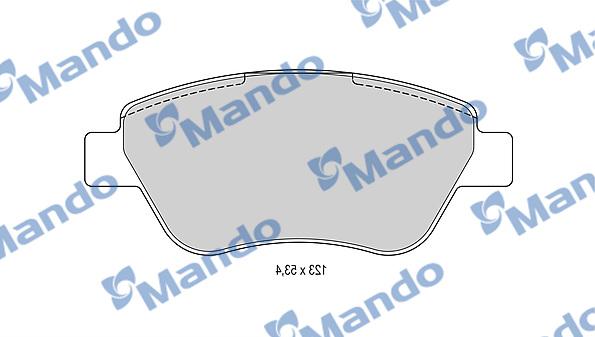 Mando MBF015167 - Bremžu uzliku kompl., Disku bremzes www.autospares.lv