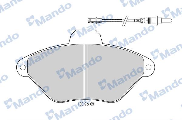 Mando MBF015100 - Bremžu uzliku kompl., Disku bremzes www.autospares.lv