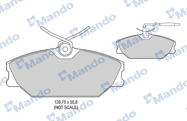 Mando MBF015101 - Bremžu uzliku kompl., Disku bremzes autospares.lv