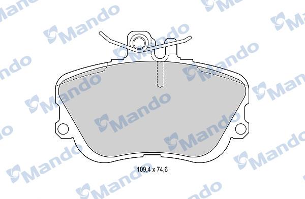 Mando MBF015107 - Bremžu uzliku kompl., Disku bremzes www.autospares.lv