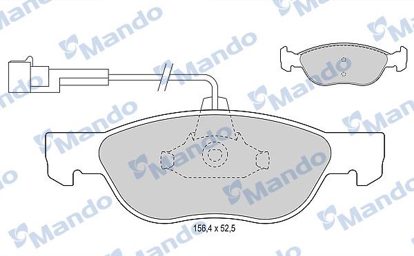 Mando MBF015196 - Bremžu uzliku kompl., Disku bremzes autospares.lv