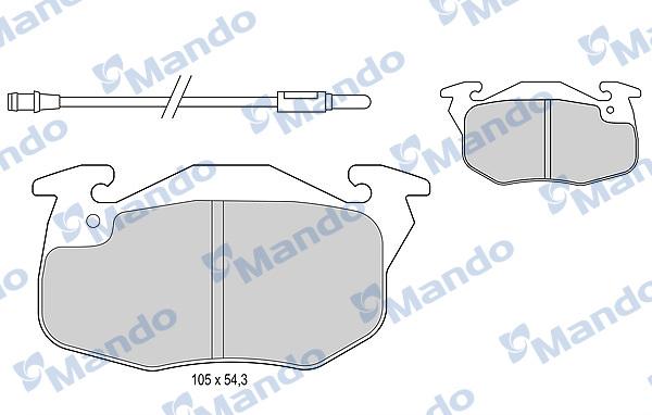 Mando MBF015468 - Bremžu uzliku kompl., Disku bremzes www.autospares.lv