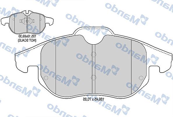 Mando MBF015181 - Bremžu uzliku kompl., Disku bremzes autospares.lv