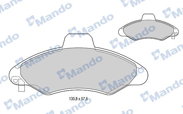 Mando MBF015130 - Тормозные колодки, дисковые, комплект www.autospares.lv