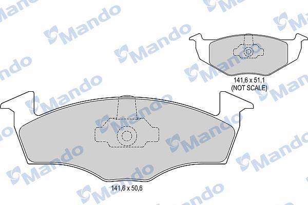 Mando MBF015127 - Bremžu uzliku kompl., Disku bremzes www.autospares.lv