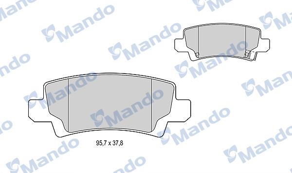 Mando MBF015176 - Bremžu uzliku kompl., Disku bremzes www.autospares.lv