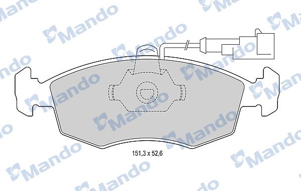 Mando MBF015177 - Bremžu uzliku kompl., Disku bremzes www.autospares.lv