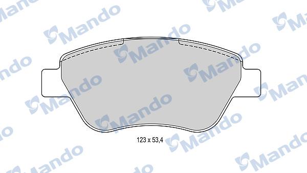 Mando MBF015849 - Brake Pad Set, disc brake www.autospares.lv