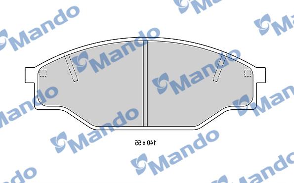 Mando MBF015846 - Bremžu uzliku kompl., Disku bremzes www.autospares.lv