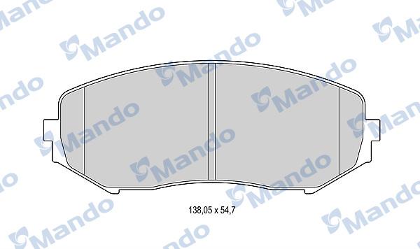 Mando MBF015841 - Bremžu uzliku kompl., Disku bremzes www.autospares.lv