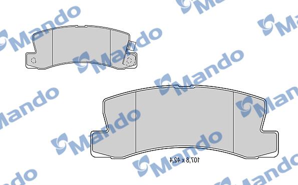 Mando MBF015848 - Brake Pad Set, disc brake www.autospares.lv