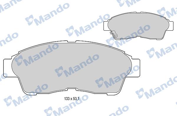 Mando MBF015854 - Bremžu uzliku kompl., Disku bremzes www.autospares.lv