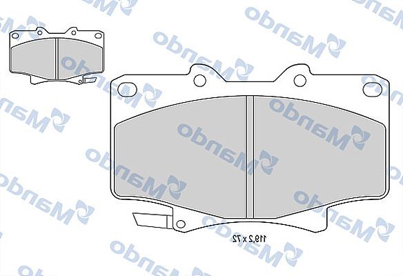 Mando MBF015856 - Bremžu uzliku kompl., Disku bremzes www.autospares.lv