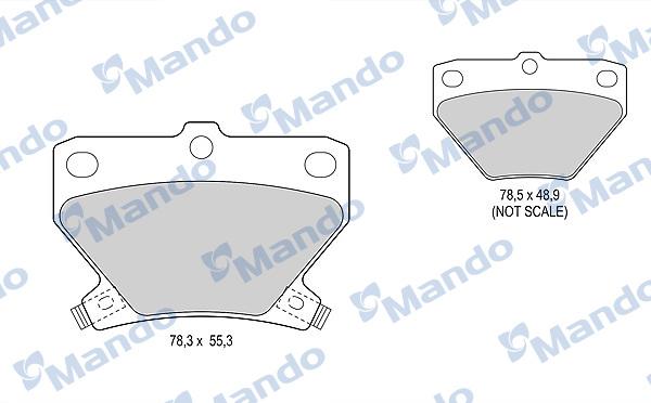 Mando MBF015850 - Bremžu uzliku kompl., Disku bremzes www.autospares.lv