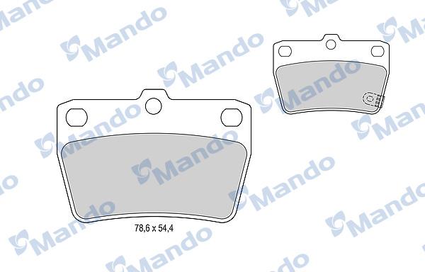 Mando MBF015851 - Bremžu uzliku kompl., Disku bremzes www.autospares.lv