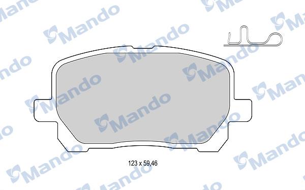 Mando MBF015865 - Bremžu uzliku kompl., Disku bremzes www.autospares.lv