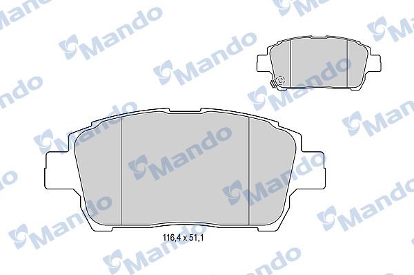 Mando MBF015861 - Bremžu uzliku kompl., Disku bremzes autospares.lv