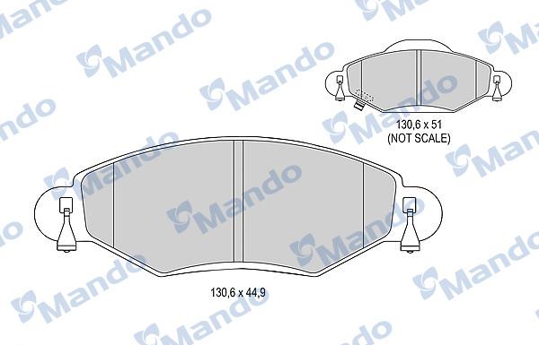 Mando MBF015868 - Bremžu uzliku kompl., Disku bremzes autospares.lv