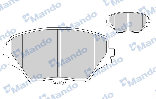 Mando MBF015863 - Brake Pad Set, disc brake www.autospares.lv