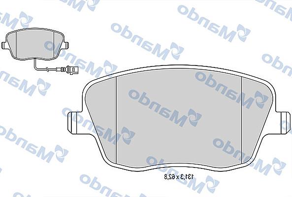 Mando MBF016024 - Bremžu uzliku kompl., Disku bremzes autospares.lv