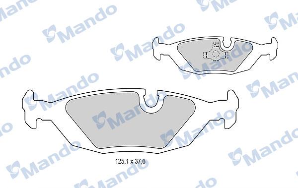 Mando MBF015806 - Bremžu uzliku kompl., Disku bremzes www.autospares.lv