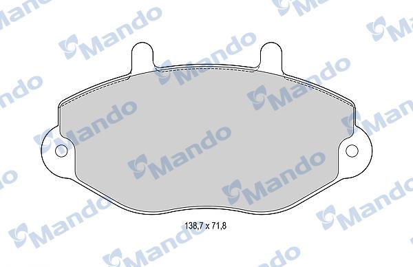 Mando MBF015814 - Bremžu uzliku kompl., Disku bremzes www.autospares.lv