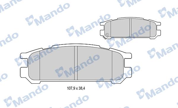 Mando MBF015815 - Bremžu uzliku kompl., Disku bremzes www.autospares.lv