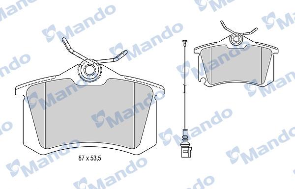 Mando MBF015810 - Bremžu uzliku kompl., Disku bremzes www.autospares.lv