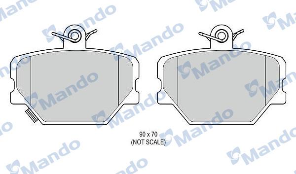 Mando MBF015813 - Тормозные колодки, дисковые, комплект www.autospares.lv