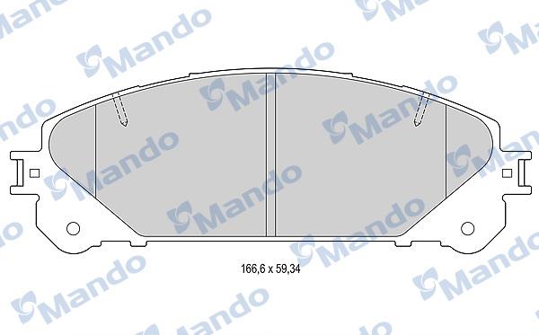 Mando MBF015886 - Bremžu uzliku kompl., Disku bremzes www.autospares.lv