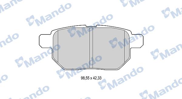 Mando MBF015880 - Bremžu uzliku kompl., Disku bremzes www.autospares.lv