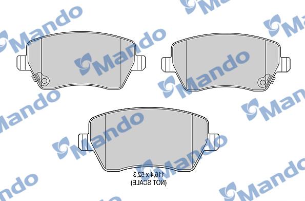 Mando MBF015839 - Brake Pad Set, disc brake www.autospares.lv